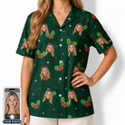 Women's Festive Foliage Custom Face Hawaiian Shirt