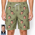 Men's Cone Carolers Custom Face Beach Shorts