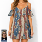 Women's Copper Colossus Custom Face Off-Shoulder Dress