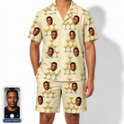Men's Briny Betrothal Custom Face Shirt & Shorts Set
