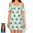 Women's Phantom Phalanges Custom Face Off-Shoulder Dress