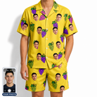 Men's Vineyard Vibes Custom Face Shirt & Shorts Set