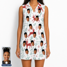 Women's Prancer Pranks Custom Face V-Neck Dress