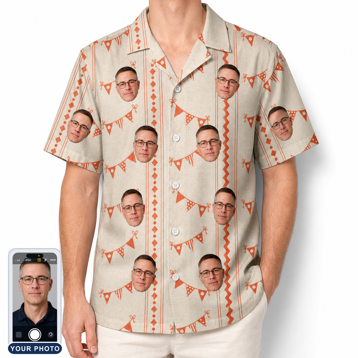 Men's Grand Gathering Custom Face Hawaiian Shirt