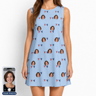 Women's Yankee Doodle Custom Face Tank Dress