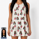 Women's Raspberry Rhapsody Custom Face Tank Dress