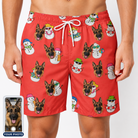 Men's Polar Pantomime Custom Dog Face Beach Shorts