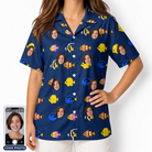 Women's Tide Tangos Custom Face Hawaiian Shirt