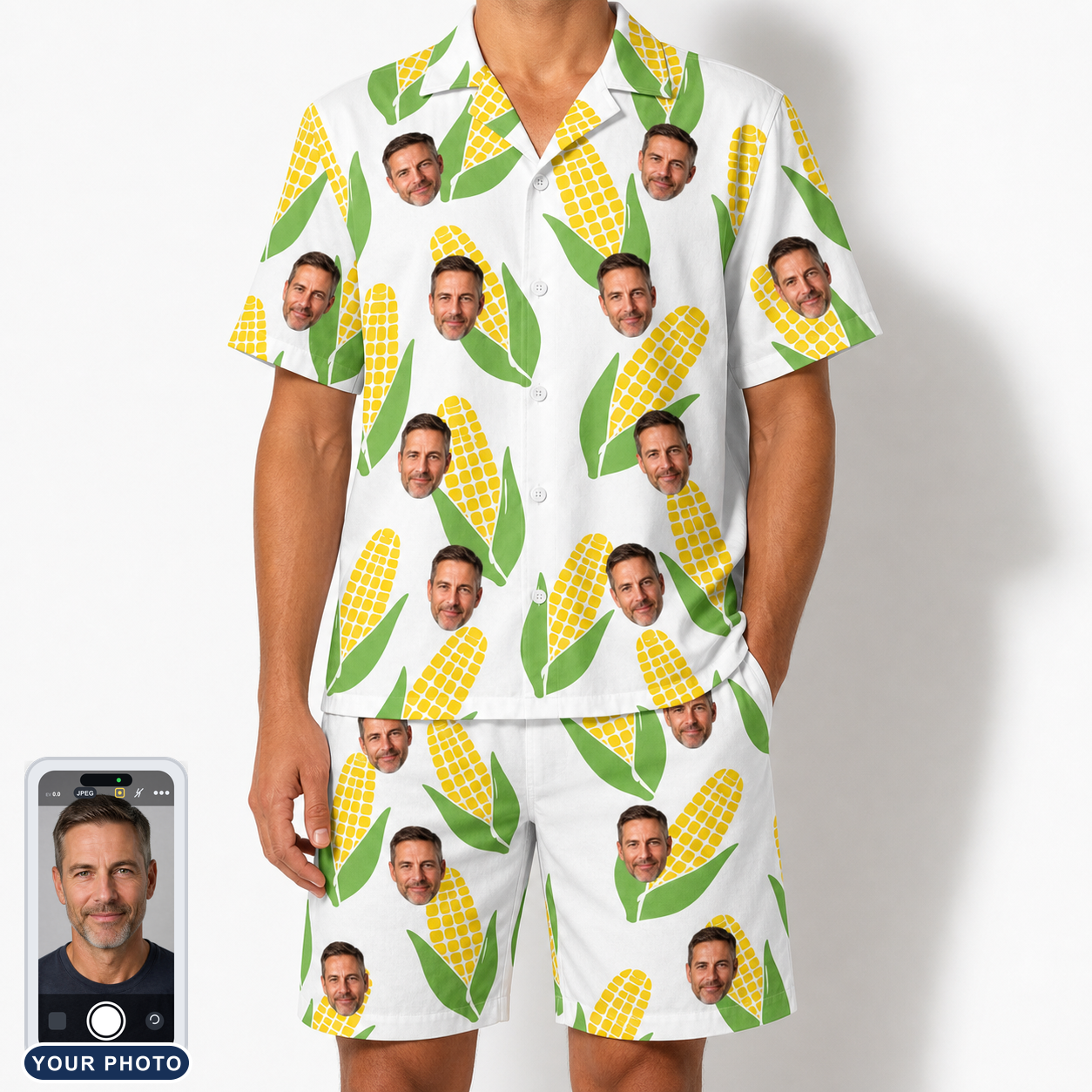 Men's Cob Together Custom Face Shirt & Shorts Set