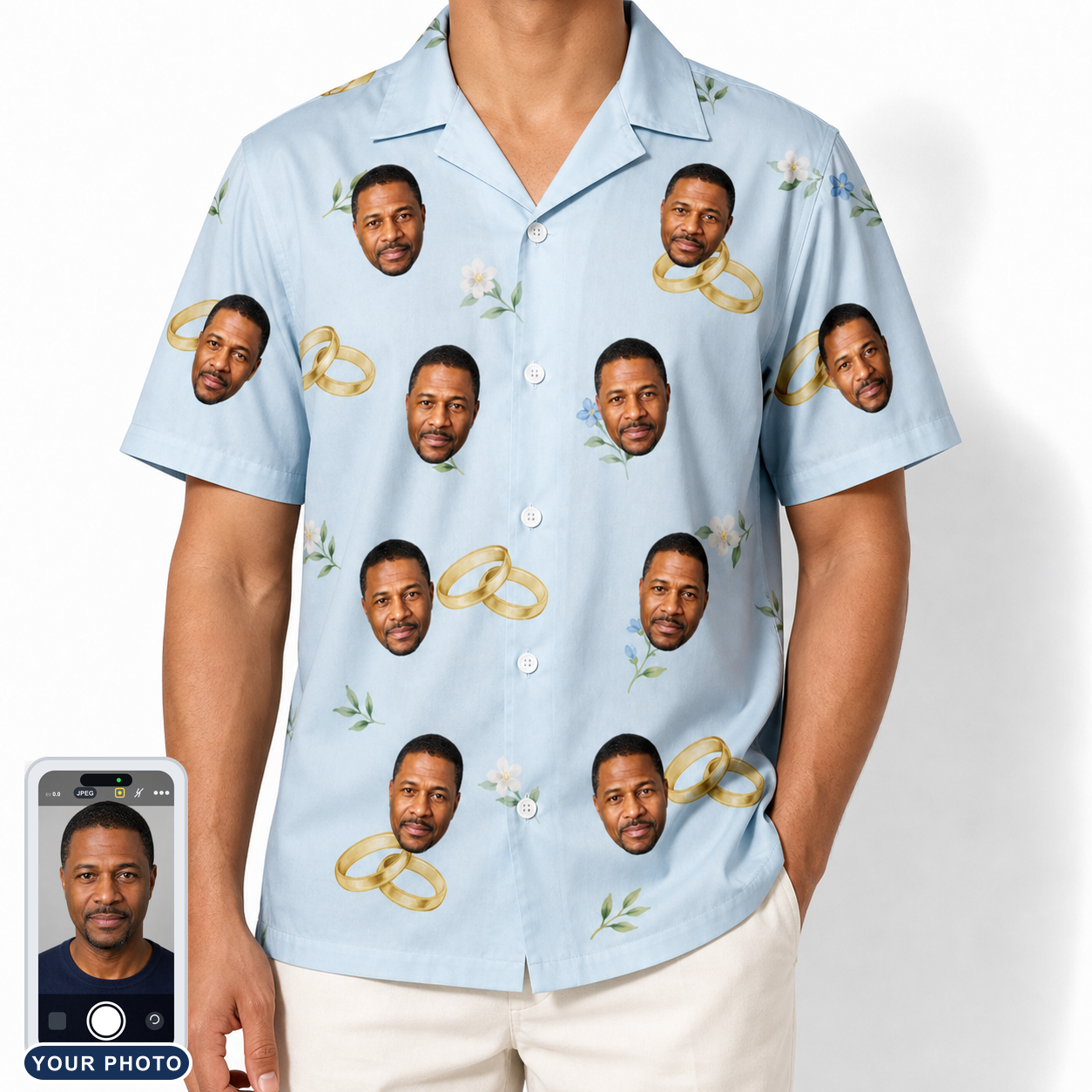 Men's Sandbar Signets Custom Face Hawaiian Shirt