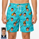 Men's Broom Zoom Custom Face Beach Shorts
