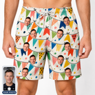 Men's Tulle Tumble Custom Face Beach Shorts