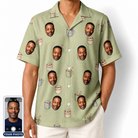 Men's Marshmallow Mugs Custom Face Hawaiian Shirt