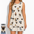 Women's Woof Whimsy Custom Dog Face Tank Dress