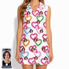 Women's Joined Jetty Custom Face V-Neck Dress