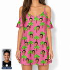 Women's Sepia Sojourn Custom Face Off-Shoulder Dress