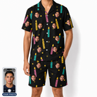 Men's Wick Winks Custom Face Shirt & Shorts Set