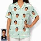 Women's Birthday Bling Custom Face Hawaiian Shirt