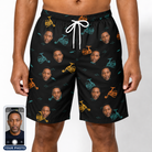 Men's Spool Foolery Custom Face Beach Shorts