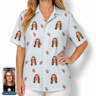 Women's Berry Merry Custom Face Hawaiian Shirt
