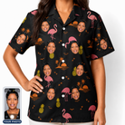 Women's Flocktail Hour Custom Face Hawaiian Shirt