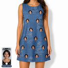 Women's Fondant Foam Custom Face Tank Dress