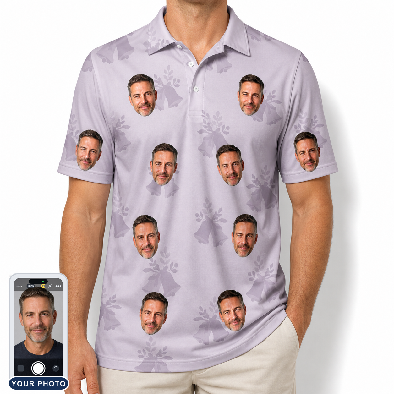Men's Coquina Concerto Custom Face Polo Shirt