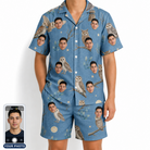 Men's Hoot Hollow Custom Face Shirt & Shorts Set