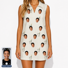 Women's Proposal Pails Custom Face V-Neck Dress