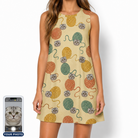 Women's Mewton Balls Custom Cat Face Tank Dress