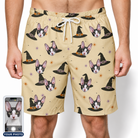 Men's Spellbound Spires Custom Cat Face Beach Shorts