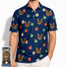 Men's December Dangles Custom Cat Face Polo Shirt
