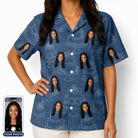 Women's Bridal Batter Custom Face Hawaiian Shirt