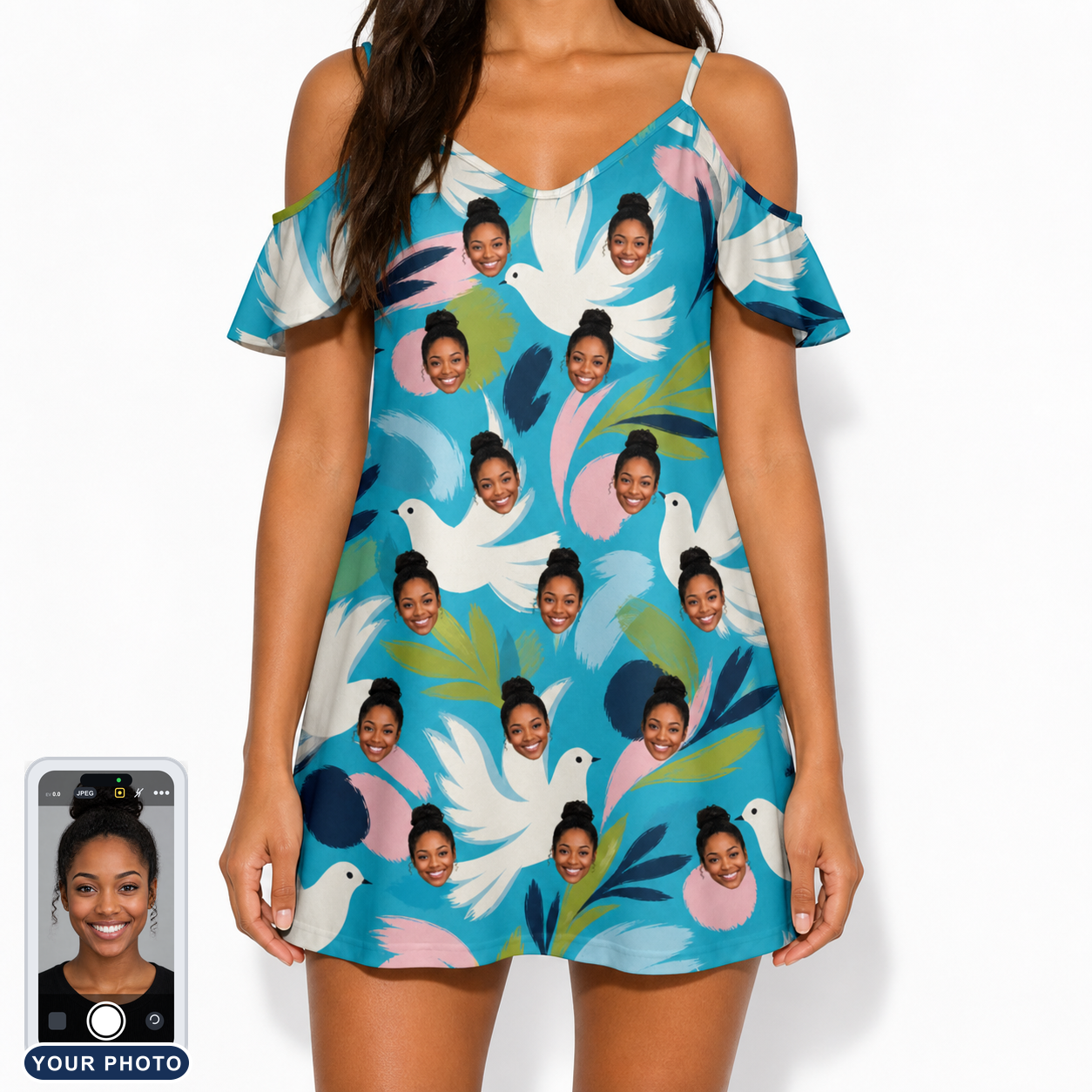 Women's Altar Aviary Custom Face Off-Shoulder Dress