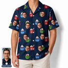 Men's Cocoa Cozy Custom Face Hawaiian Shirt