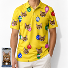 Men's Tree Trinkets Custom Cat Face Polo Shirt