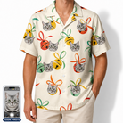 Men's Sleigh Bells Custom Cat Face Hawaiian Shirt