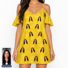 Women's Cavendish Capers Custom Face Off-Shoulder Dress