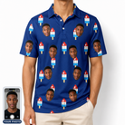 Men's Declaration Drips Custom Face Polo Shirt