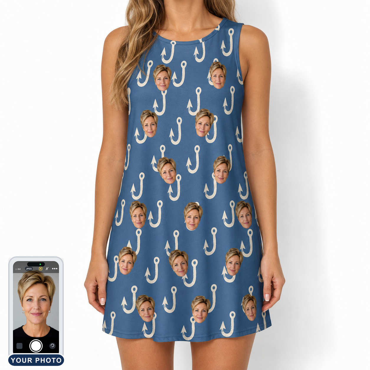Women's Treble Trouble Custom Face Tank Dress