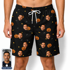 Men's Cackle Carvings Custom Face Beach Shorts