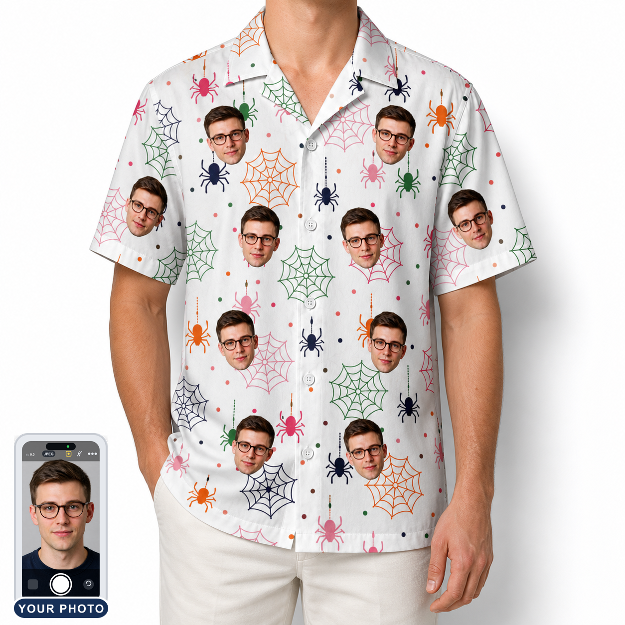 Men's Venom Velvet Custom Face Hawaiian Shirt