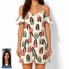 Women's Bowtiful Bundles Custom Face Off-Shoulder Dress