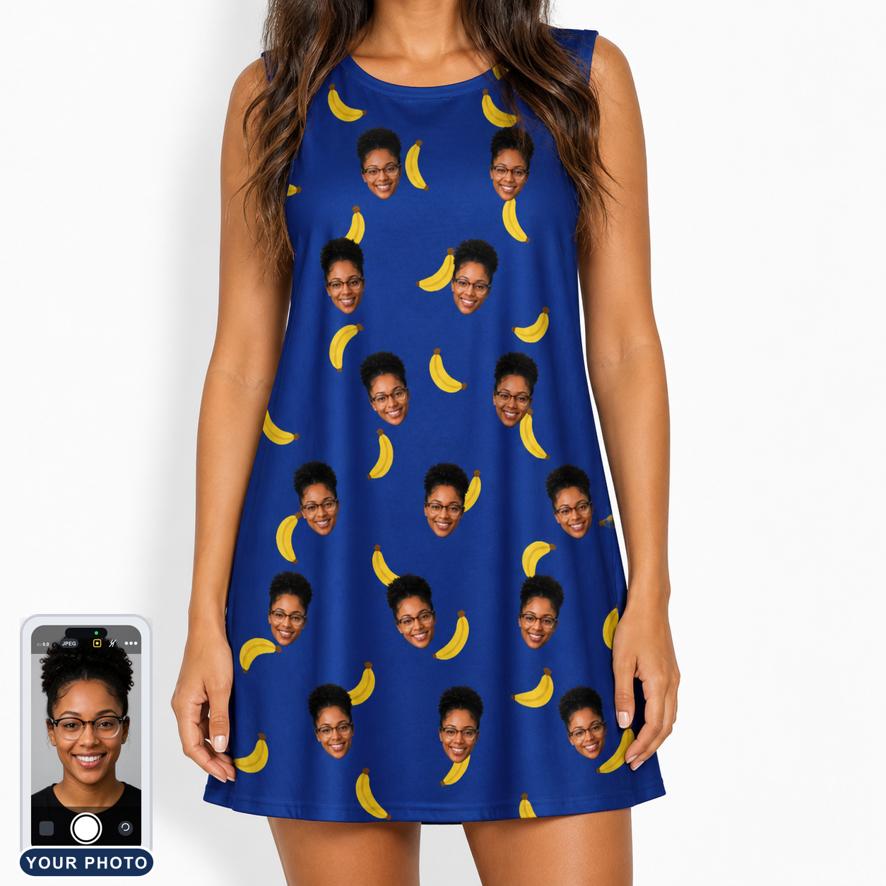Women's Bunch Buzz Custom Face Tank Dress