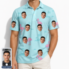 Men's Blush Birds Custom Face Polo Shirt