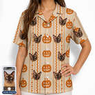 Women's Spooky Squash Custom Cat Face Hawaiian Shirt