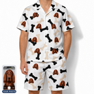 Men's Biscuit Bark Custom Dog Face Shirt & Shorts Set