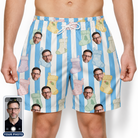 Men's Mantel Munchkins Custom Face Beach Shorts