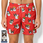 Men's Polar Pantomime Custom Cat Face Beach Shorts