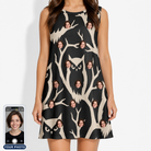Women's Midnight Moonhoot Custom Face Tank Dress